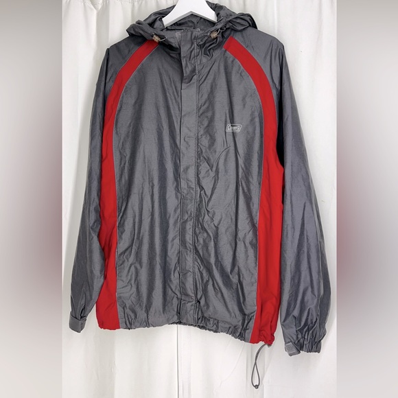COLEMAN Lightweight Waterproof Rain Hooded-Jacket Coat Size L - Picture 2 of 10